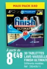 Finish - 30 Tablettes Lave-vaisselle Ultimate