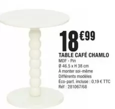 Table Café Chamlo