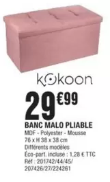 Banc Malo Pliable