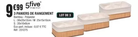 Simply - Paniers De Rangement offre à 9,99€ sur La Foir'Fouille