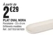 Plat Oval Nora