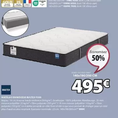 Bultex - Matelas En Mousse F200