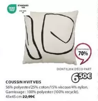 Coussin Hvit Veis