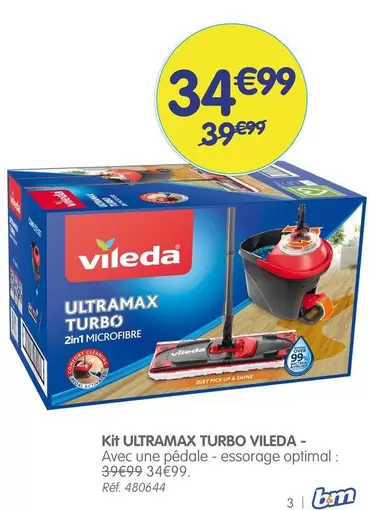 Vileda - Kit Ultramax Turbo offre à 34,99€ sur B&M