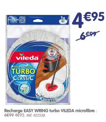 Vileda - Recharge Easy Wring Turbo Microfibre offre à 4,95€ sur B&M