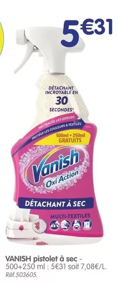 Vanish - Pistolet À Sec offre à 5,31€ sur B&M