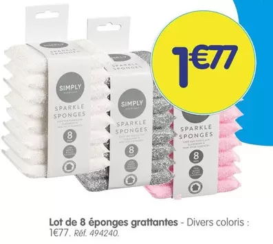 Simply - Lot De 8 Éponges Grattantes offre à 1,77€ sur B&M