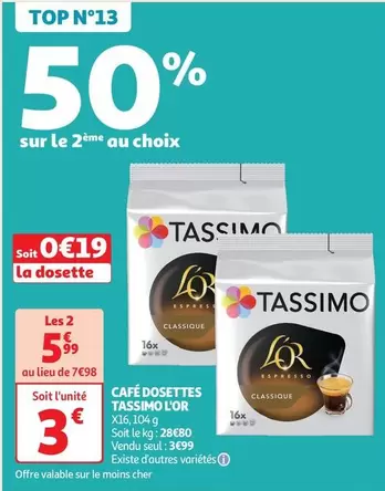 Tassimo - Café Dosettes L'Or 