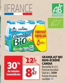 Candia - Grandlait Bio Demi-Écrémé