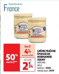 Crème Fraîche Épaisse de Normandie Isigny Sainte Mère - Une onctuosité inégalée