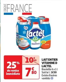 Lactel - Lait Entier Vitamine D