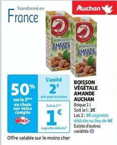 Auchan - Boisson Végétale Amande