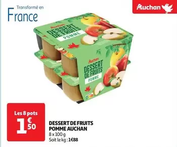 Auchan - Dessert De Fruits Pomme