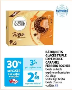 Ferrero Rocher - Bâtonnets Glacés Triple Expérience Caramel : Une délectation glacée au caramel