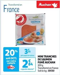 Auchan - Mini Tranches De Saumon Fumé