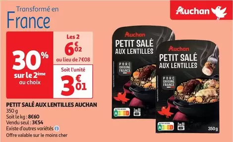 Auchan - Petit Salé Aux Lentilles