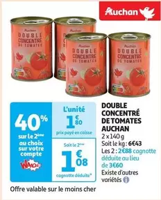 Auchan - Double Concentré De Tomates