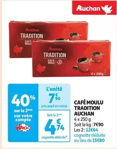 auchan - café moulu tradition