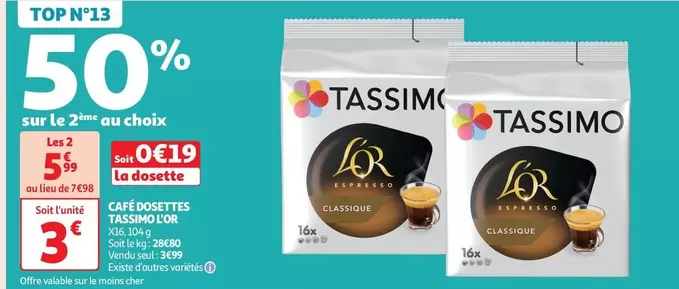 L'Or - Café Dosettes Tassimo