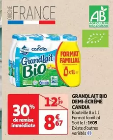 Candia - Grandlait Bio Demi-Écrémé