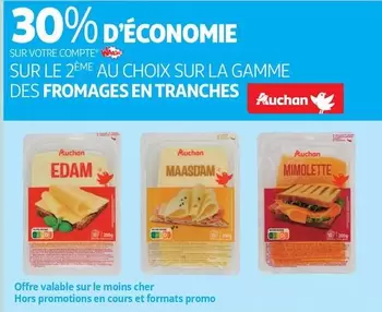 Auchan - Sur La Gamme Des Fromages En Tranches