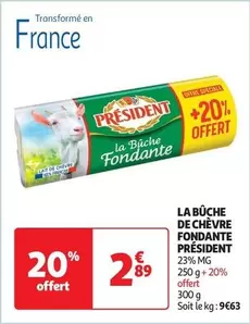 Président - La Buche De Chevre Fondante