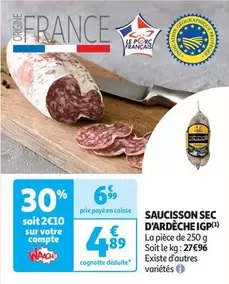 Saucisson Sec D'Ardèche IGP