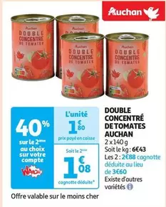 Auchan - Double Concentré De Tomates