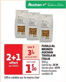 Auchan - Fusilli Al Bronzo Tavola In Italia