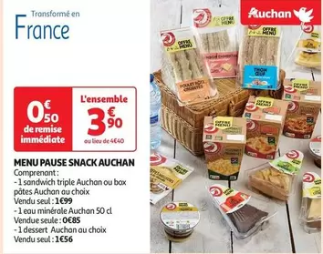 Auchan - Menu Pause Snack