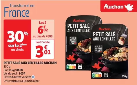 Auchan - Petit Salé Aux Lentilles