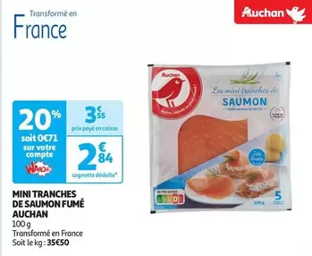 Auchan - Mini Tranches De Saumon Fume