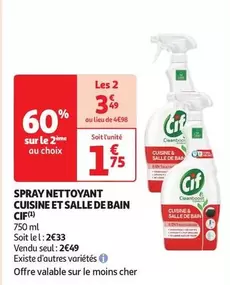 Cif - Spray Nettoyant Cuisine Et Salle De Bain