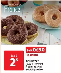 Donut'S offre à 0,5€ sur Auchan Supermarché