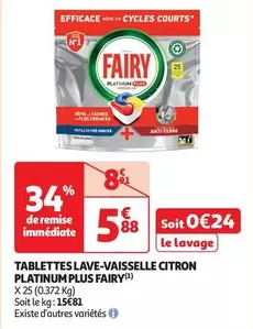 Fairy Platinum Plus : Tablettes Lave-Vaisselle Citron - Efficacité Brillante avec Promo Spéciale !