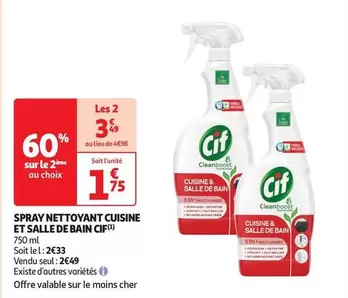 Cif - Spray Nettoyant Cuisine Et Salle De Bain