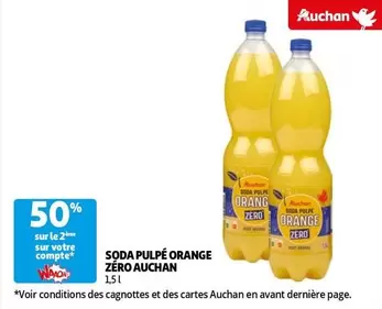 Auchan - Soda Pulpe Orange Zero