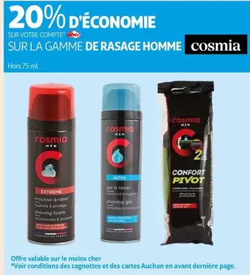 Cosmia - Sur La Gamme De Rasage Homme