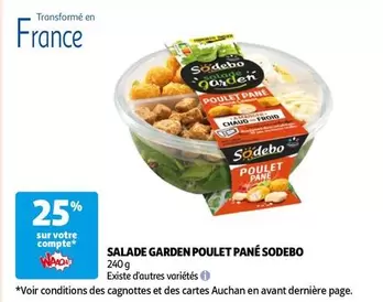 Sodebo - Salade Garden Poulet Pané