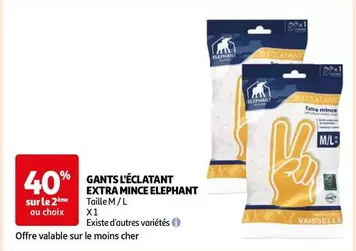 Éléphant Maison - Gants L'Éclatant Extra Mince