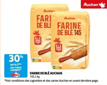 Auchan - Farine De Blé offre sur Auchan Hypermarché