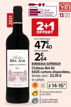 bel air - bordeaux superieur - chateau gel air