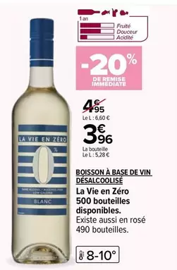 La Vie En Zero : Boisson Désalcoolisée à Base de Vin - Une Évasion Rafraîchissante sans Alcool