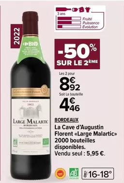 La Cave D'Augustin Florent - Bordeaux : Large Malarticle en promotion