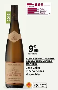 Jean Geiler Gewurztraminer Grand Cru Mambourg Moelleux - Un vin d'Alsace élégant et riche en saveurs