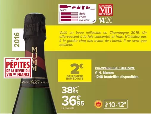 g.h. mumm - champagne brut millesime