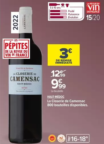 haut-médoc - la closerie de camensaoc