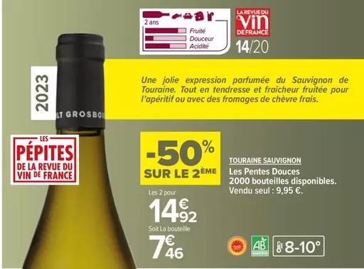 Touraine Sauvignon - Les Pentes Douces