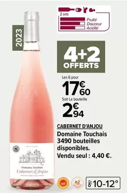 domaine touchais - cabernet d'anjou