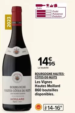 Moillard Bourgogne Hautes Côtes-De-Nuits - Les Vignes : un vin d'exception à découvrir!